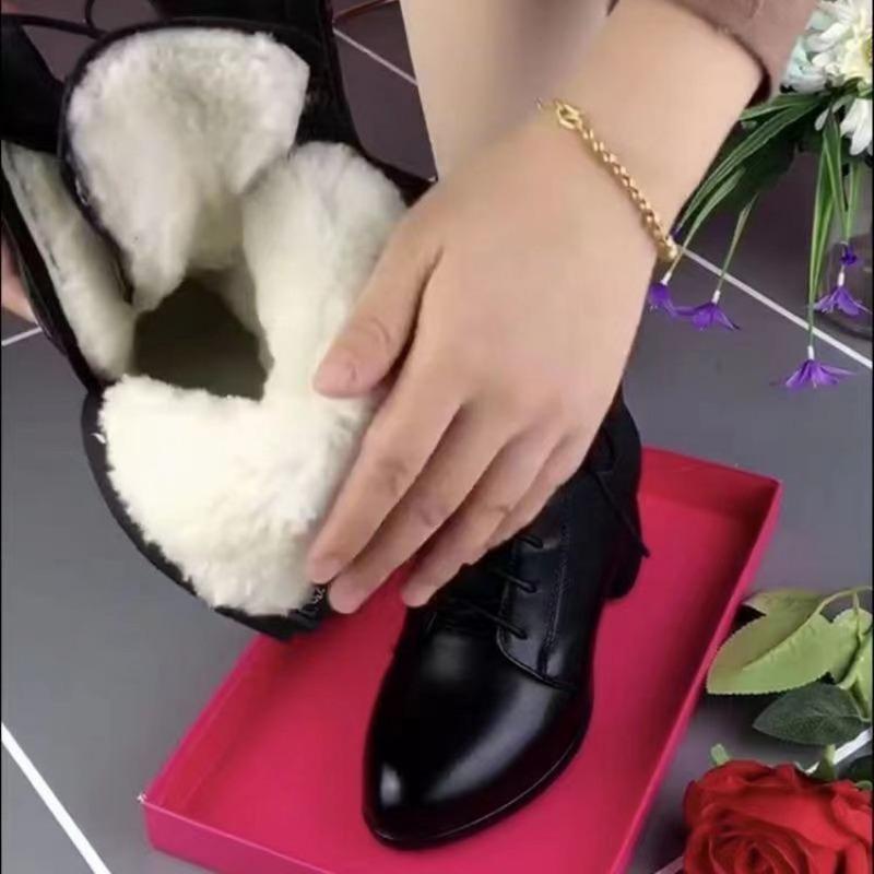 Höst- och vintermode stövlar, Halkfria, Tjockklackade, Halkfria, Varma och köldtåliga damstövlar och skor