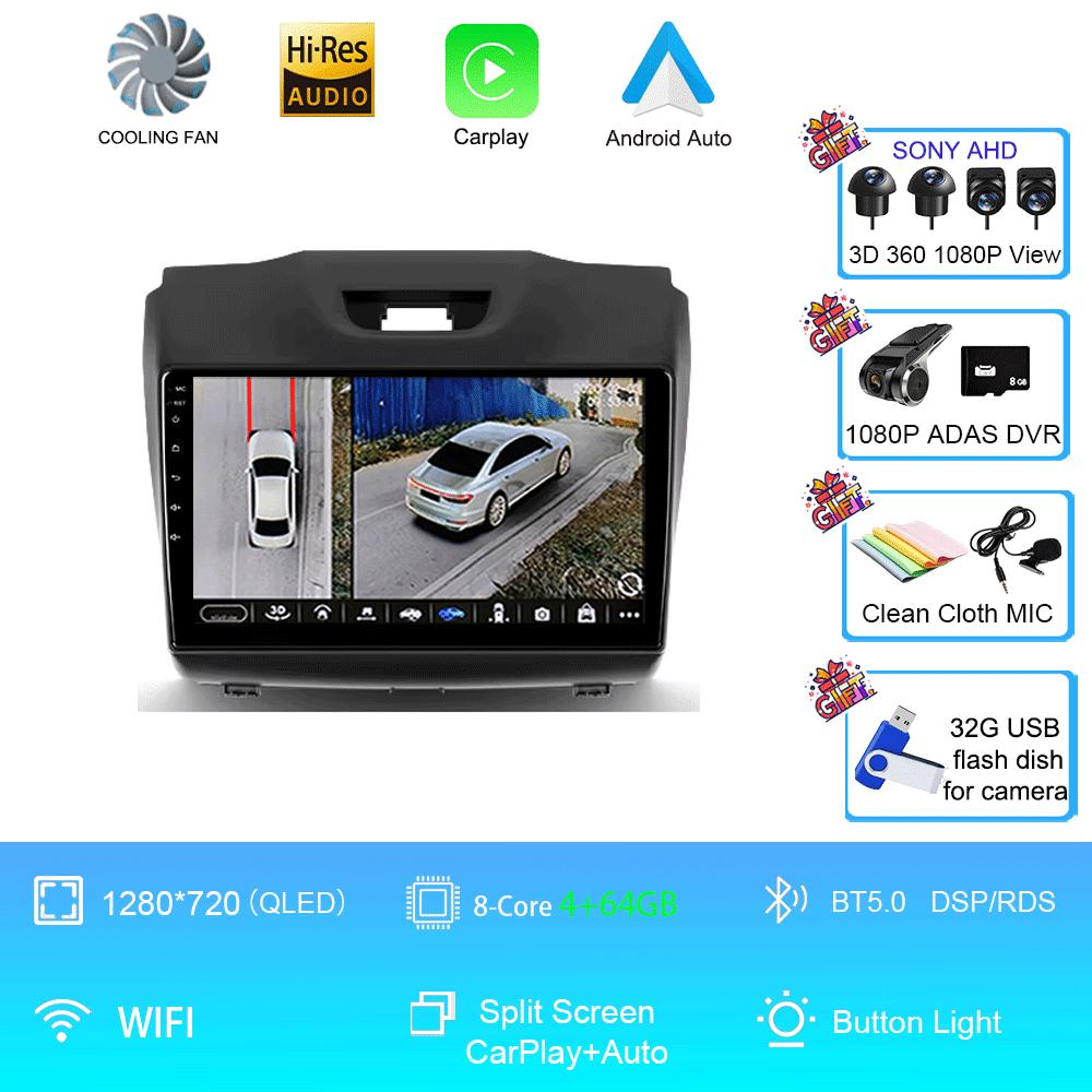 Android14 Video Player Carplay For Chevrolet Holden S10 TRAILBLAZER COLORADO ISUZU DMAX GPS Car Radio Audio Multimedia Stereo