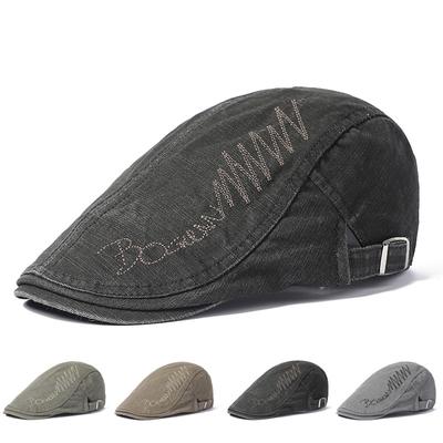 Retro Beret Men's British Cap Forward Cap Male Peaked Cap Gatsby Painters Hat Driver Ivy Hat Newsboy Cap