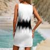 Women's Fashion Casual Print Round Neck Sleeveless Dress