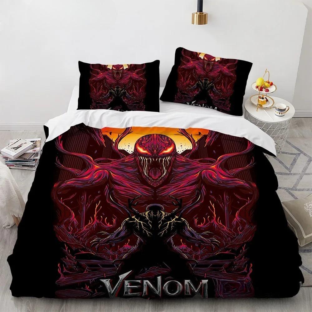 Venom Duvet Cover Pillowcase Bedding Bedroom Decoration Children Gift Adult Single Double Bed Large Sizezip Duvet Cover