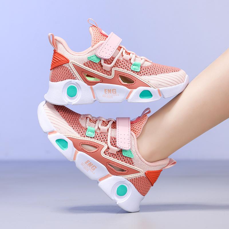 Modieuze Zomer Kinder Mesh Holle Casual Schoenen Jongens Sportschoenen Ademend, Lichtgewicht, Antislip Tennis Meisjes Sportschoenen