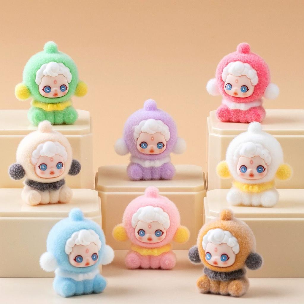 Stuffed Sitting SP Elf Girl Cute Particle Doll DIY Live Blind Bag Decoration Accessories Office Desktop Small Ornament