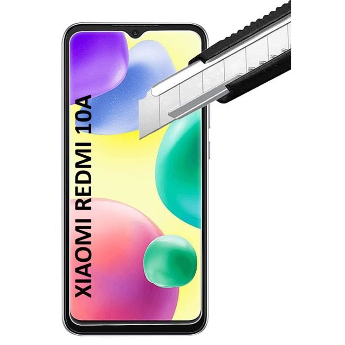 Film de protection - Phonillico - Verre Trempé - Compatible Xiaomi REDMI 10A - Pack de 2 - Résistant aux rayures