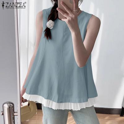 Women Casual Round Neck Summer Sleeveless Tank Tops