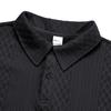 Solid-Color Textured Casual Collared Pullover Long-Sleeve Top And Pants Sports Set