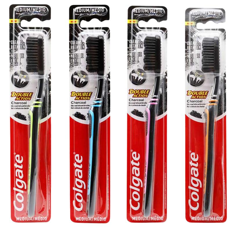 Colgate Charcoal Double Action Mittlere Zahnbürste 1 Stück