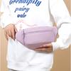 Fashion Solid Color Waist Bag Waterproof Double Layer Chest Bag Double Pocket Shoulder Bag Travel