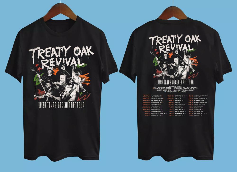 Treaty Oak Revival West Texas Degenerate Tour S to 5XL Tshirt 2side QT1610 Unisex T-Shirt XXXXL