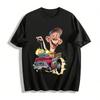 Goofy Modified Truck Guy Print Tee Retro American Hot Rod Casual Top Pure Cotton T-shirt