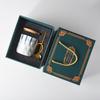 Retro Japanese Ceramic Mug with Lid, High-Temp Resistant, Large Capacity, Ideal Gift for Couples