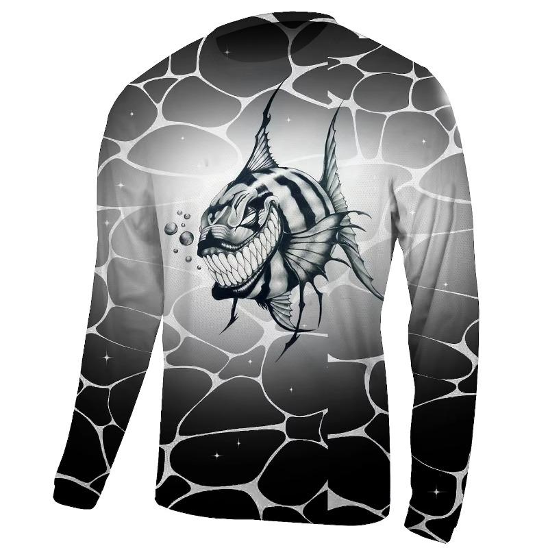Rybářské tričko s dlouhým rukávem Lovecké maskáčové tričko s 3D potiskem Pánské dámské Módní outdoorové sportovní Oversized topy Trička Pánské oblečení