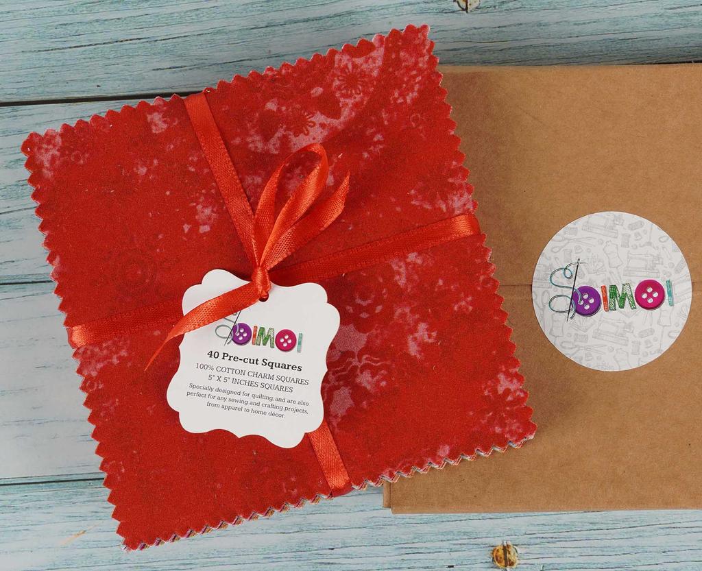 Soimoi Batikovaný potisk, předřezaný, 5palcový, bavlněný materiál, prošívané čtverce, sada přívěsků, DIY, patchwork, šití