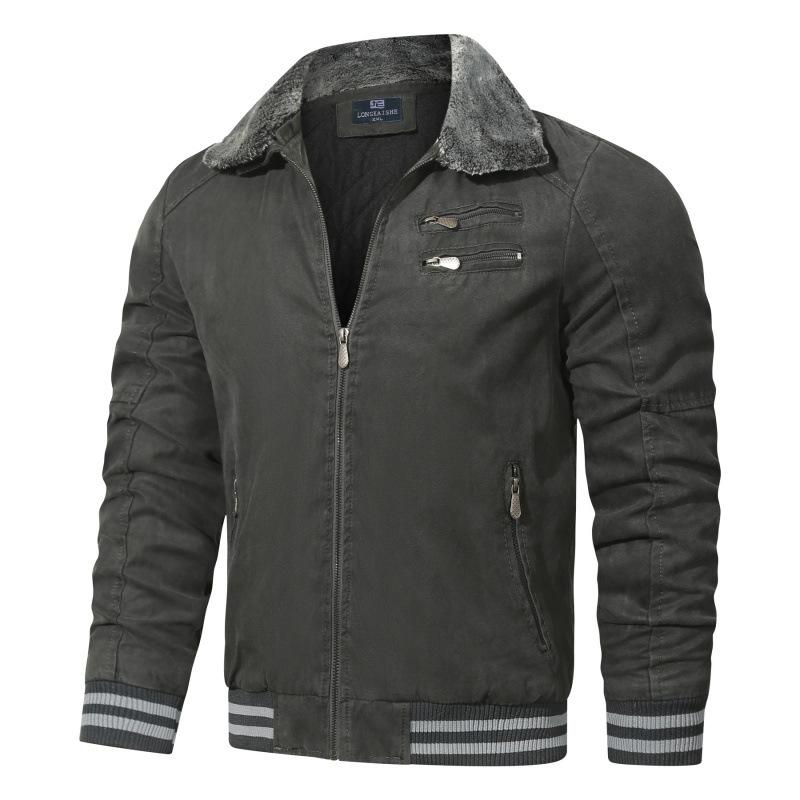 Men's Winter Velvet Lapel Jacket Fur Integrated Velvet Jacket Coat Men's Loose Men's Clothing