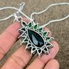 Chrome Diopside Gemstone Handmade 925 Sterling Silver Jewelry Pendant 2.48" KKG-275
