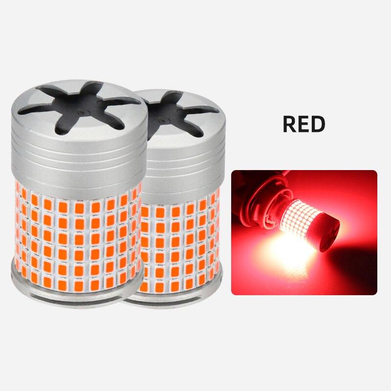 

2 шт. светодиодные лампы 1156 BA15S P21W BAU15S PY21W 7440 W21W 2016 144smd с вентилятором CanBus Автомобильный свет заднего хода и указателя поворота 12 В 7440 W21W WY21W T20 красный