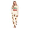 Christmas Print Round Neck Top and Jogger Pants Set for Holiday Lounging and Casual Wear