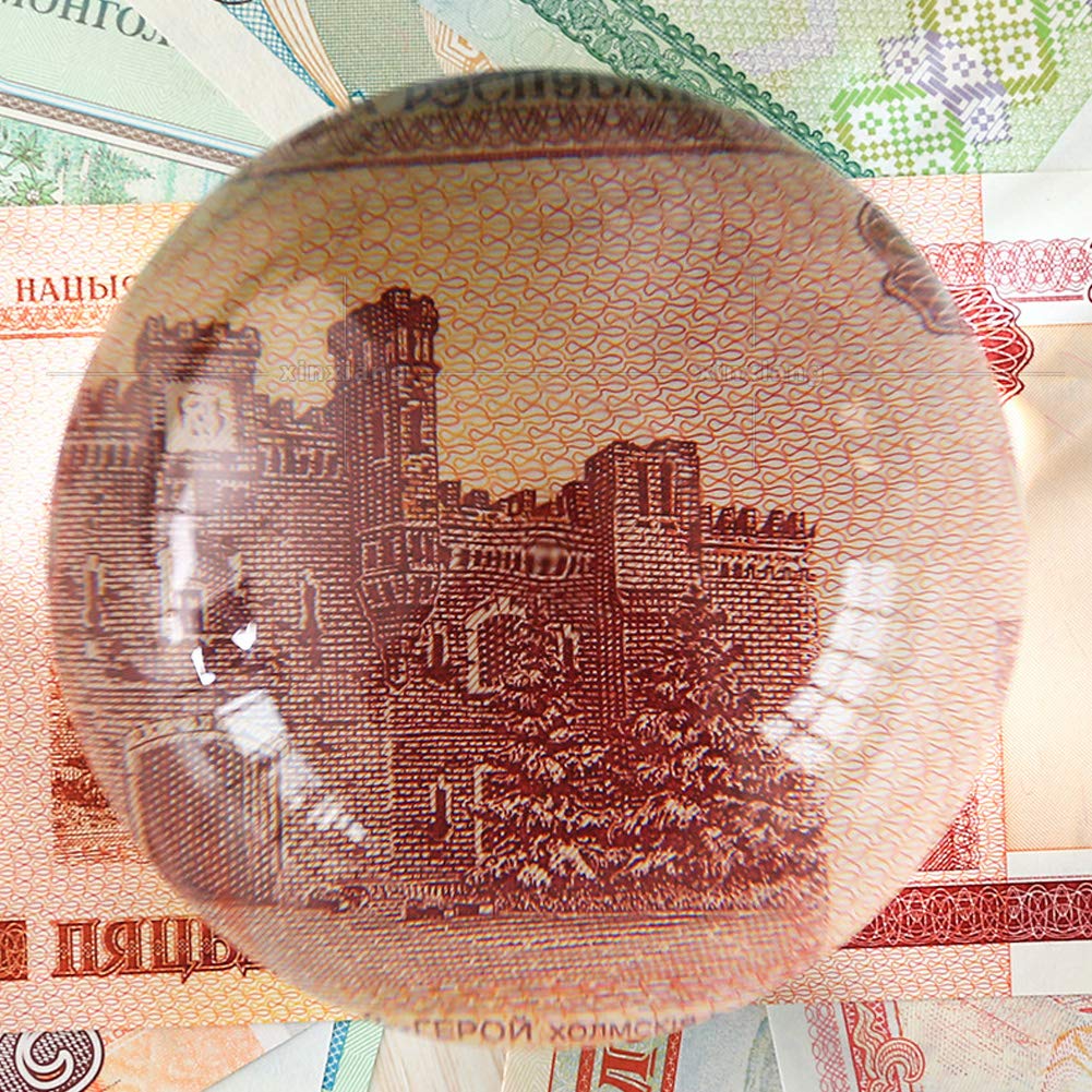 6x Magnifying Semicircular Acrylic Desktop for Christmas Gift Glass, Dome, Paperweight, Magnifier, Reading, Newspapers, Magazines, Maps,