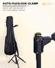 Leo Jaymz Guitar Stand Heavy Duty Suitable for Height Adjustable Foldable Portable Model for and Studio - Auto-Locking - Acoustic/Electric/Bass