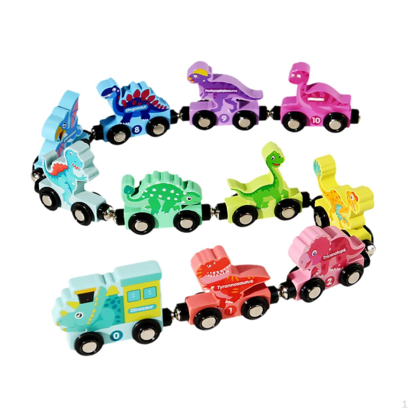 

Деревянный набор поездов, развивающие игрушки для мальчиков 13 лет, динозавр Dinosaur