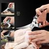 All-Steel Stainless Kitchen Scissors with Wooden Handle - Powerful, Multifunctional, for Cutting Chicken Bones and Household Food Use.