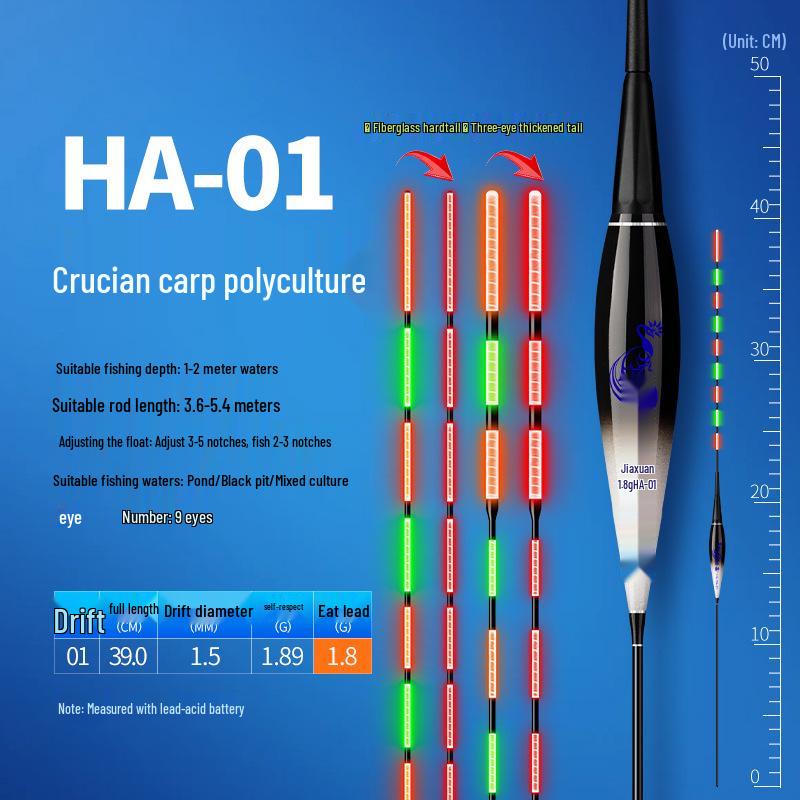 High-Sensitivity Three-Eye Color-Changing Fishing Float - Bright Bite Indicator for Carp.