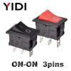 10pcs/lot KCD1 Mini 6A 250VAC Rocker Switch ON OFF SPST 12V 220V Red Green Blue Light Rocker Toggle Switch ON-ON/ON-OFF-ON
