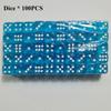 100 Pieces Colored Dices 14mm 6 Sided with Acrylic Material Standard Game Dice Set for Board Games Parties Classroom Math Dice
