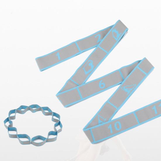 Yoga Stretching Strap with 11 Loop Physical Therapy Pilates Ballet Dance Body Leg Stretcher Elastic Band Home Gym Workout Resistance Band