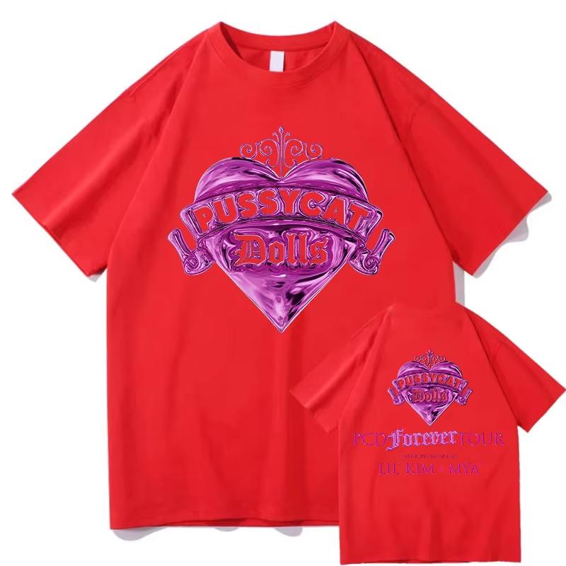Unisex Pussycat Dolls Club Song Tshirts Casual Loose Summer Oneck Tshirts Unisex Streetwear Design Graphic Print Merch Clothing