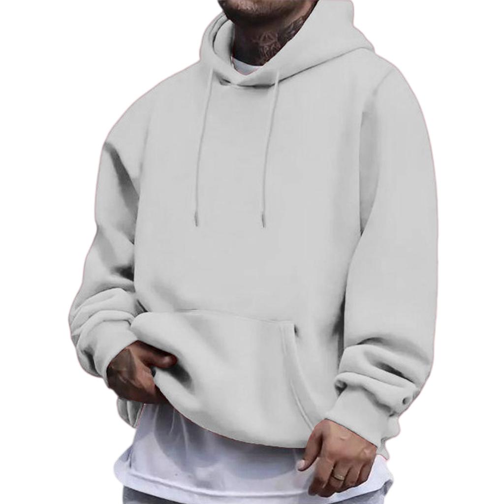 Men's  Japanese Hoodie  American Style  Solid Color  Long Sleeves  Hooded Hood  Hoodie  Hoodie