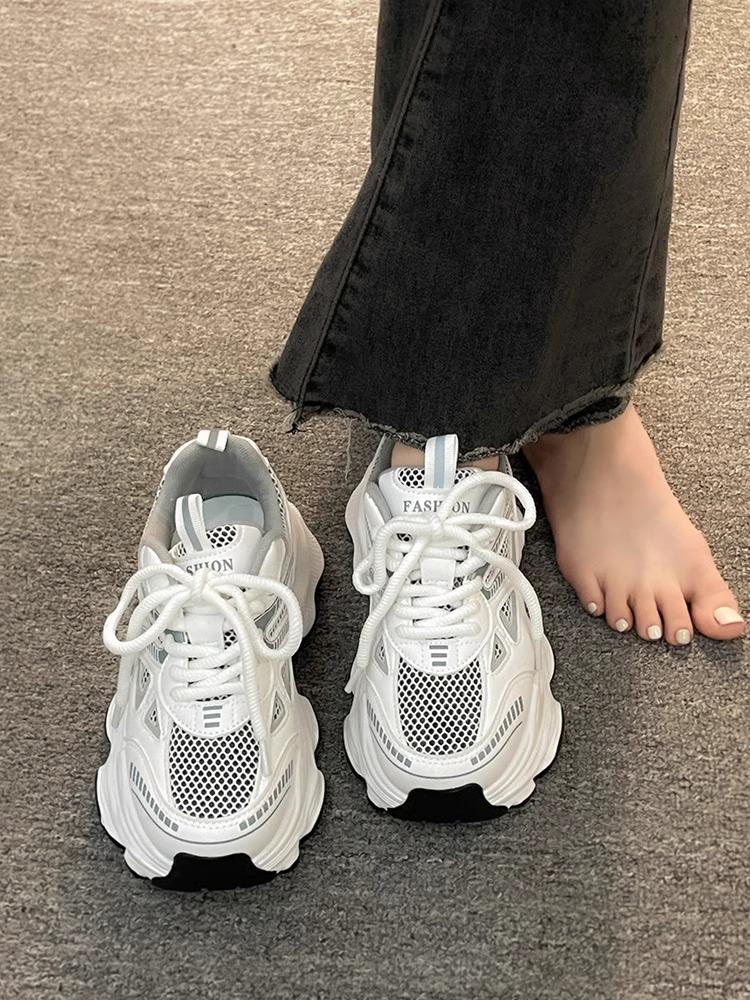 Fashion Women  Flat Shoes Trainers Ladies Thick Sole Shoes Thick Sole Tennis Vulcanized Shoes Fashion Casual