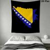 Bosnia and Herzegovina Wall Tapestry Aesthetic Wall Hanging Printed Fabric Blanket Decorative Tapestries for Bedroom Living Room Home Decor