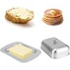 Butter Dish with Cover, Stainless Steel Butter Container Butterie Butter Dish for Kitchen Countertop Refrigerator, 7.3x4.8x2.8in