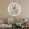 2D Flat DIY Acrylic Diamond Painting Clock Pendant with Clocks Function Diamond Art Clock Kits 9.65x9.65inch for Home Decoration