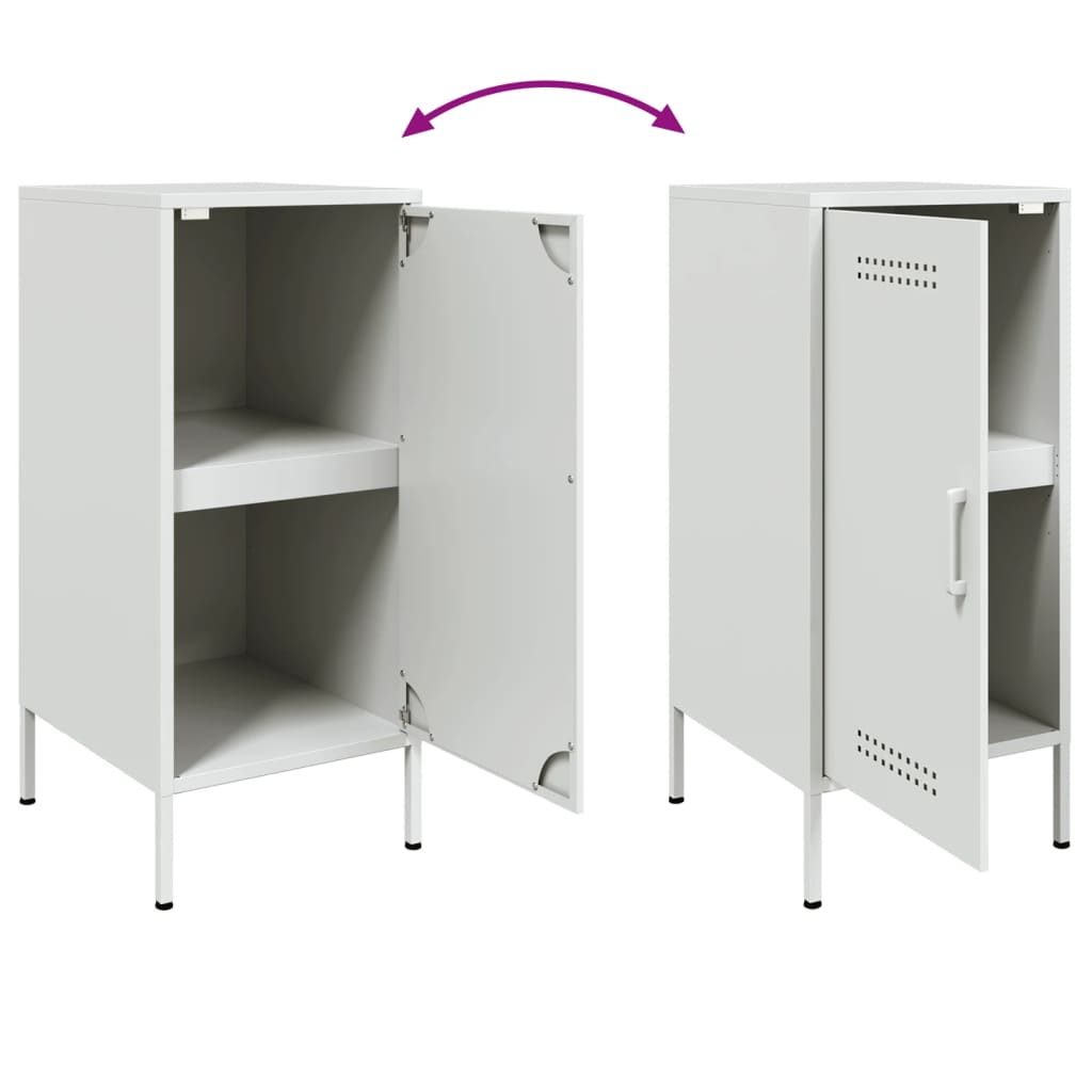 Sideboards 2 pcs White 36 x 39 x 79 cm Steel