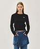 Malittepeulangsowajeobeo W Small Classic Logo Crop Knit Pullover Black