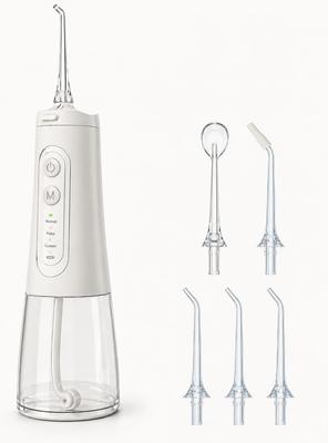 Oral Irrigator Jet Washer with 4 Water Flow Tongue PSI Water Pressure 350ml Large Capacity Cordless Oral Cleaning Ideal for Home Use and Gift Idea