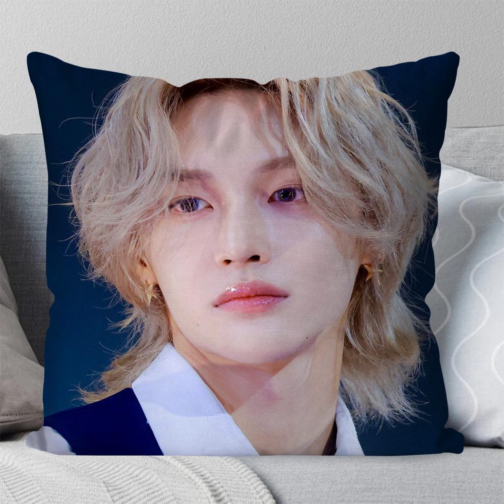 

Riize Wonbin Pillow Case Square Pillow Bedroom Sofa Leisure Comfort Cushion Car Living Room Home Decoration 40X40 12x12Inch