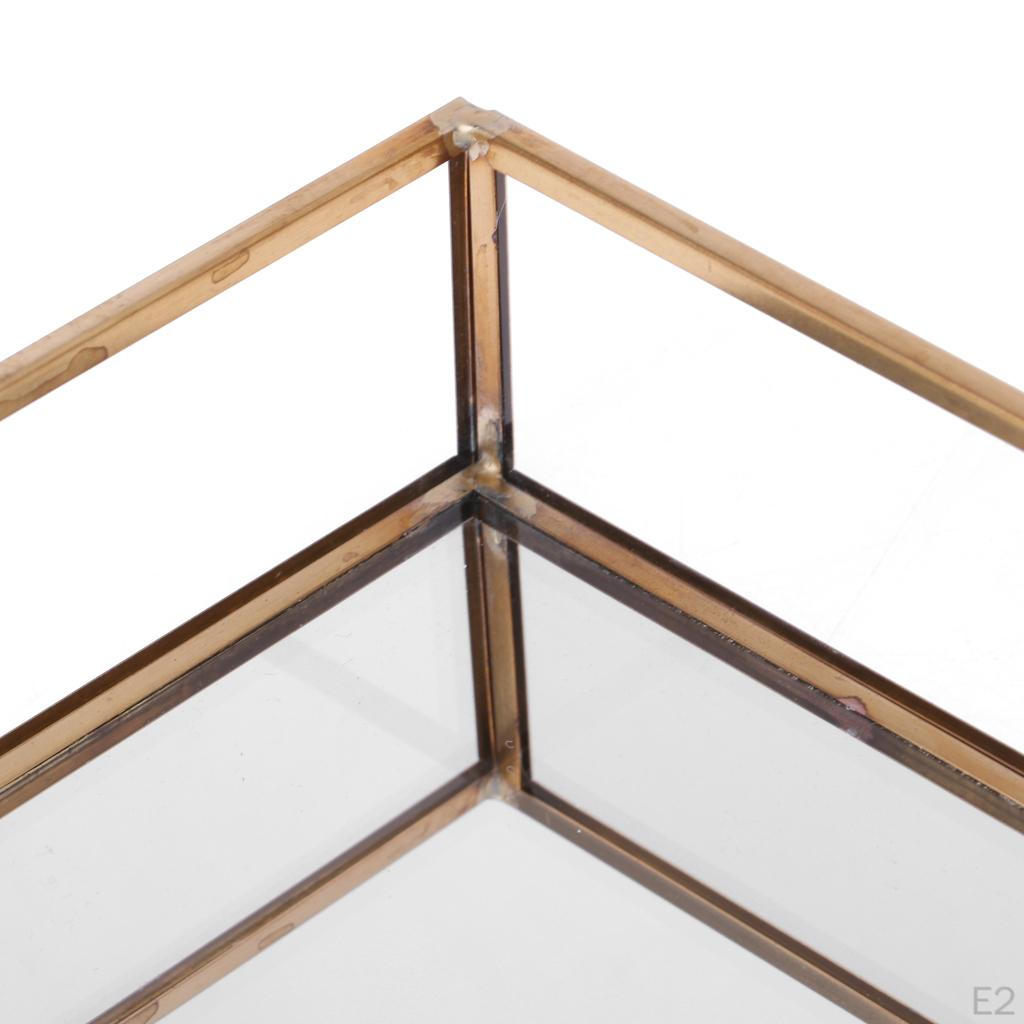 Glas Terrarium Geometrisk Planteringskärl Bordsskiva Dekoration