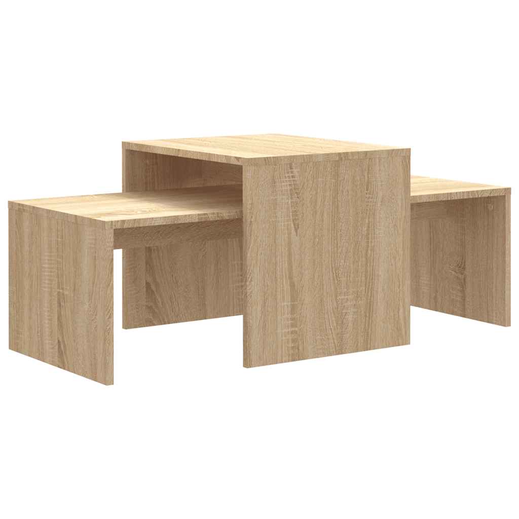 Coffee Table Set Sonoma Oak 100x48x40 Cm Particleboard