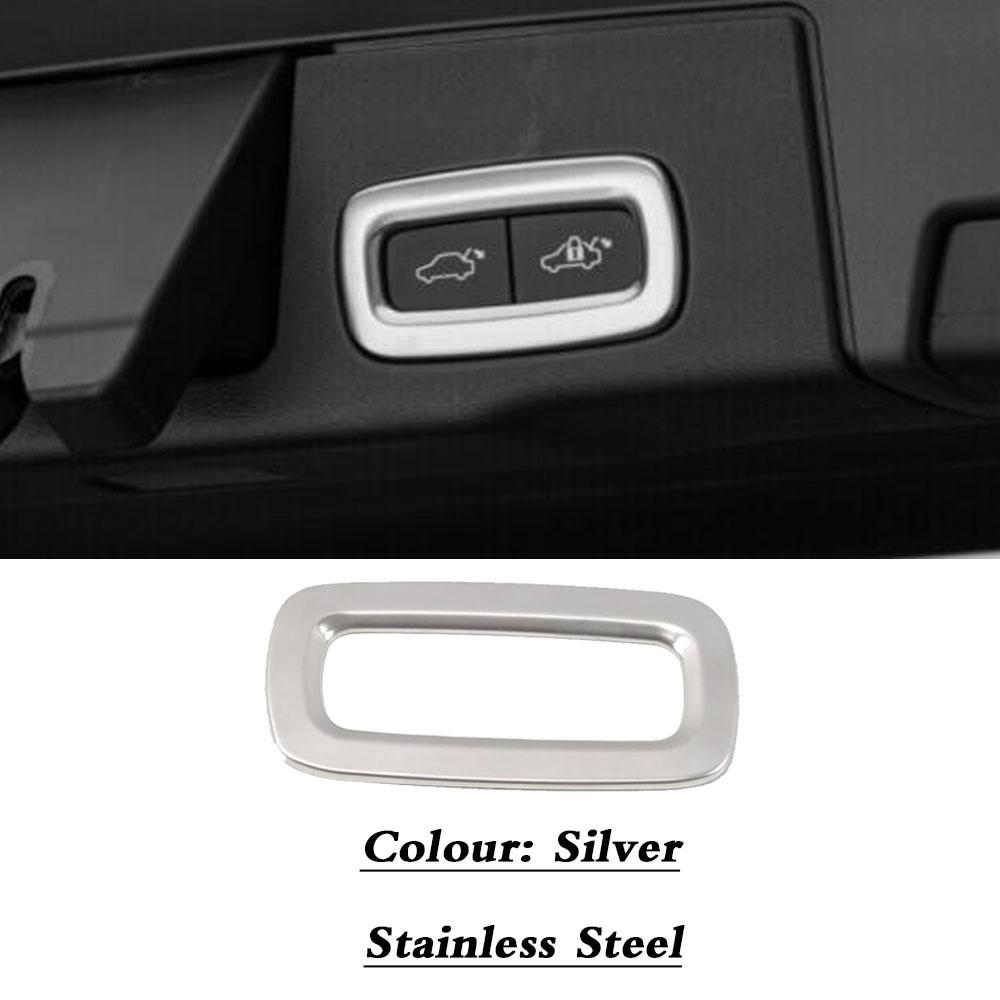For Volvo XC60 2018    Car Body Inner Stick Trunk Button Close/ Rear Back Tail Door Switch Trim Panel Accessory 1pcs