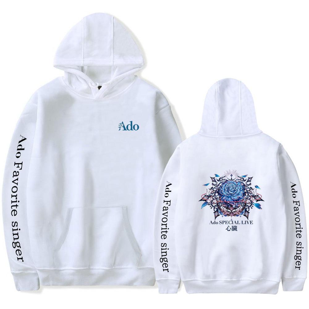 Ado Anime Hoodie Harajuku Pullover Tops Women Men Sweatshirts New Cartoon Printed Long Sleeve Fashion Female Cosplay Streetwear