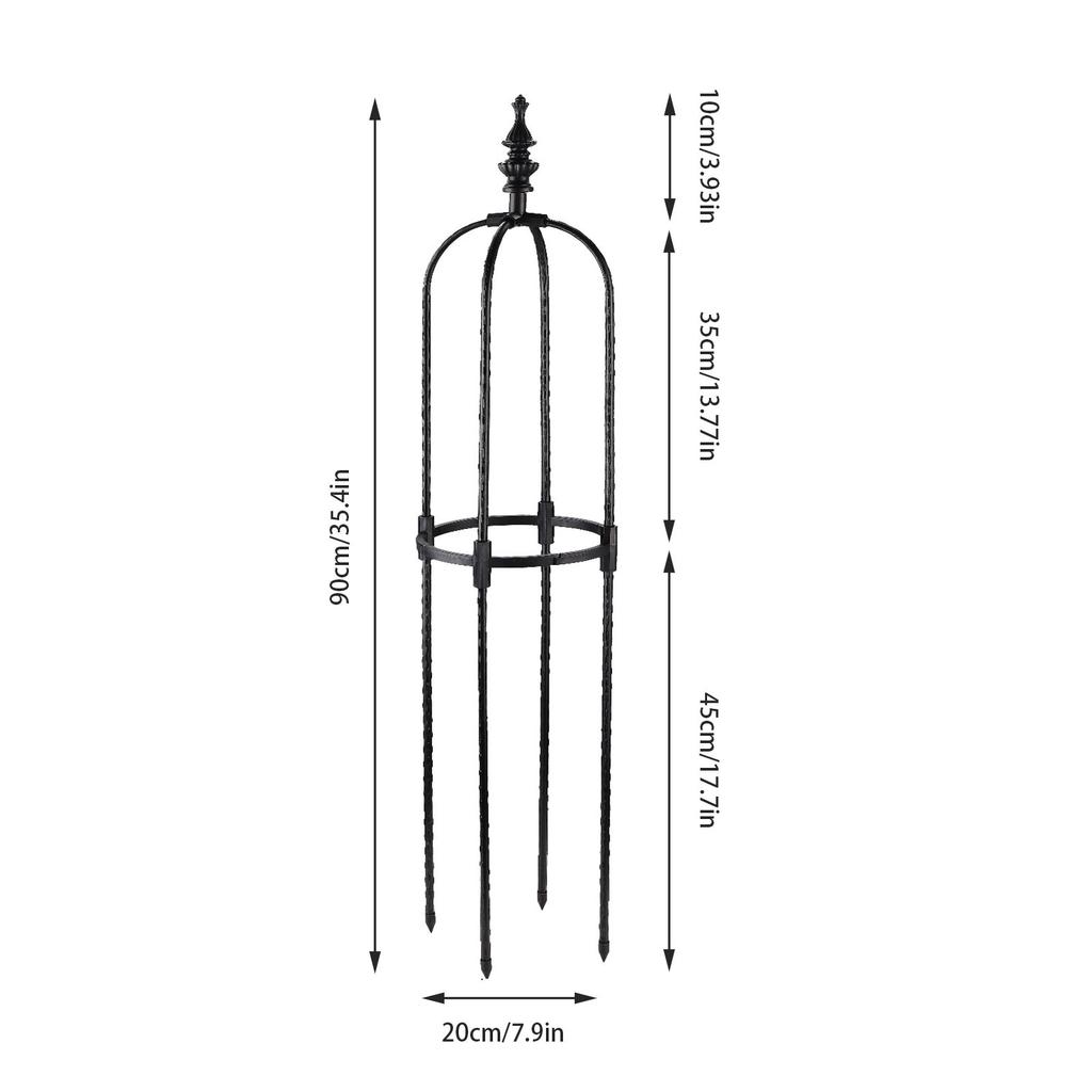 Outdoor 8mm Diameter Support Frame for Home Use, U Shaped Climbing Plant Stand for Roses 8mm Pipe Diameter (circle