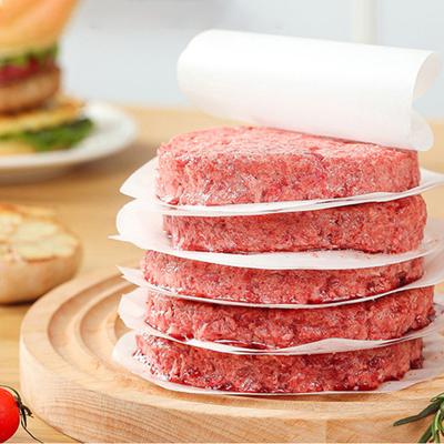 Papier do hamburgerów, nieprzywierające, okrągłe, woskowane arkusze pergaminowe Burger wołowy do prasowanych, mielonych cukierków zamrażających