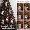 Linen Christmas Socks Plaid Socks Snowman Deer Christmas Decorations Christmas Socks