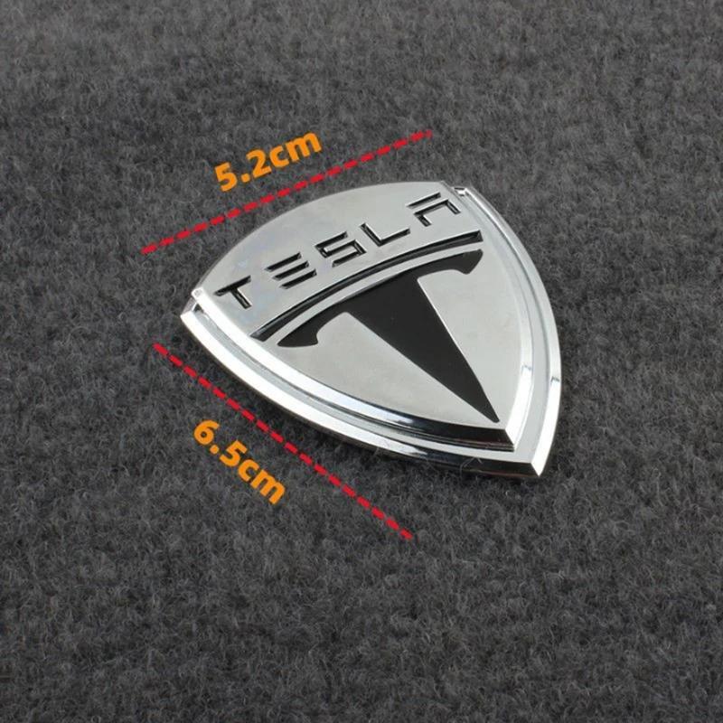 Tesla Model X S Y 3 Logo Metal Shield Car Decal Car Badge Tail Badge Decorative Sticker Fender Emblem