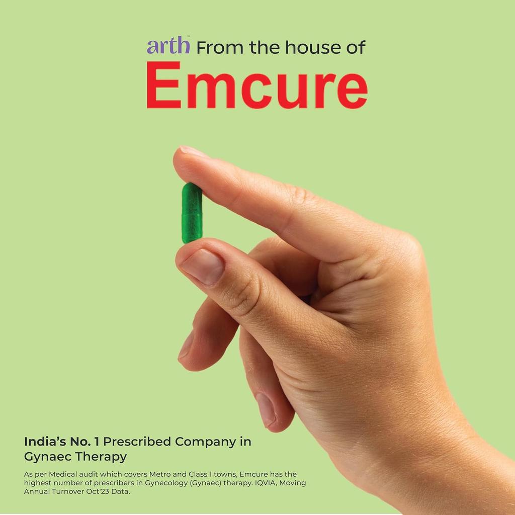 Arth Brahmi Capsules by Emcure | 30CAP X Pack of 3 for Memory, Focus & Mental Clarity Support