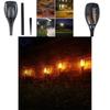 Elegant Solar Flame Torch Light With 12 Led Amber Glow Perfect For Outdoor Garden Decor