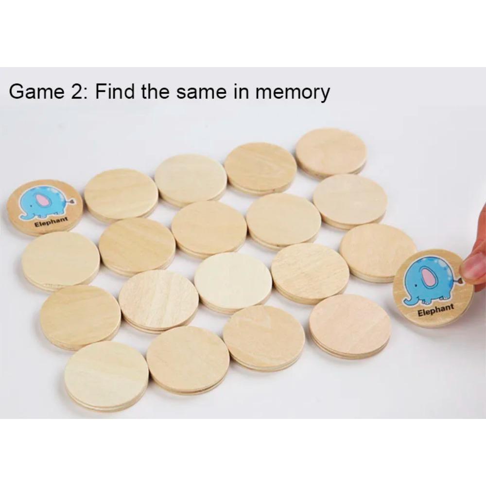 Find The Same Pattern Puzzle Game Baby Wooden Educational Toys for Children Kids Cartoon Memory Chess Logic Thinking Training